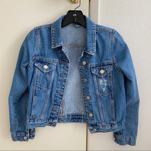 Topshop Cropped Denim Jacket
